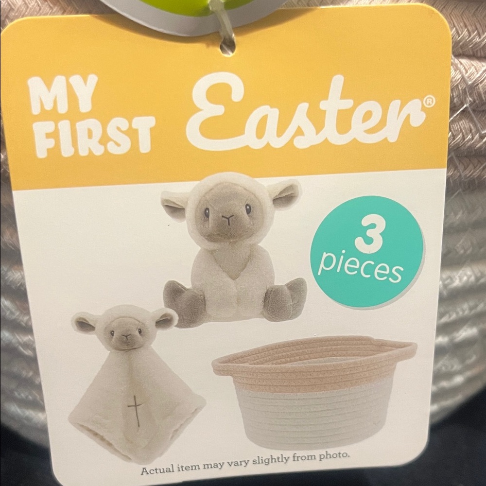Plush Lamb 3-Piece Set - Neutral Beige